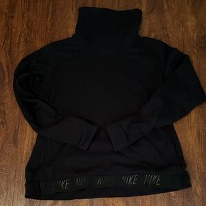 Nike Black High-Neck/cowl neck tunic Sweatshirt, Sz L, EUC